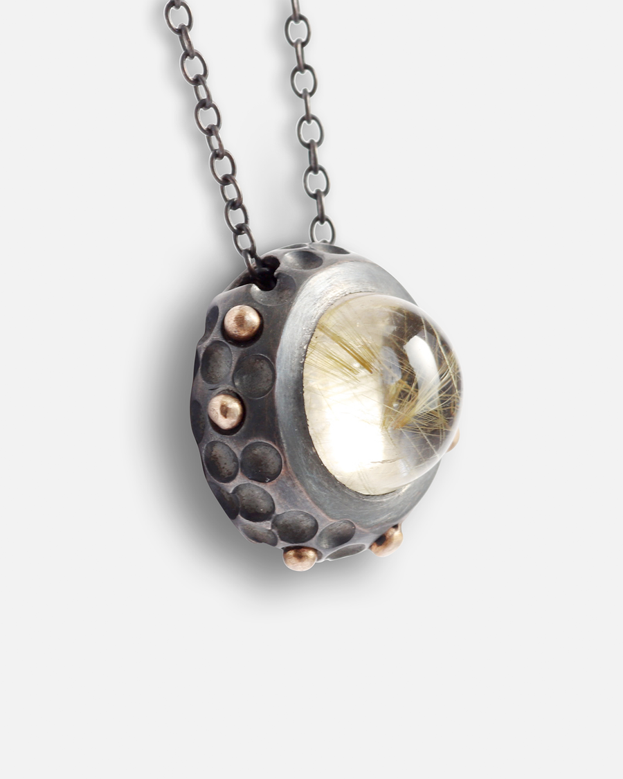 Honeycomb / Quartz Pendant By fitzgerald jewelry in pendants Category