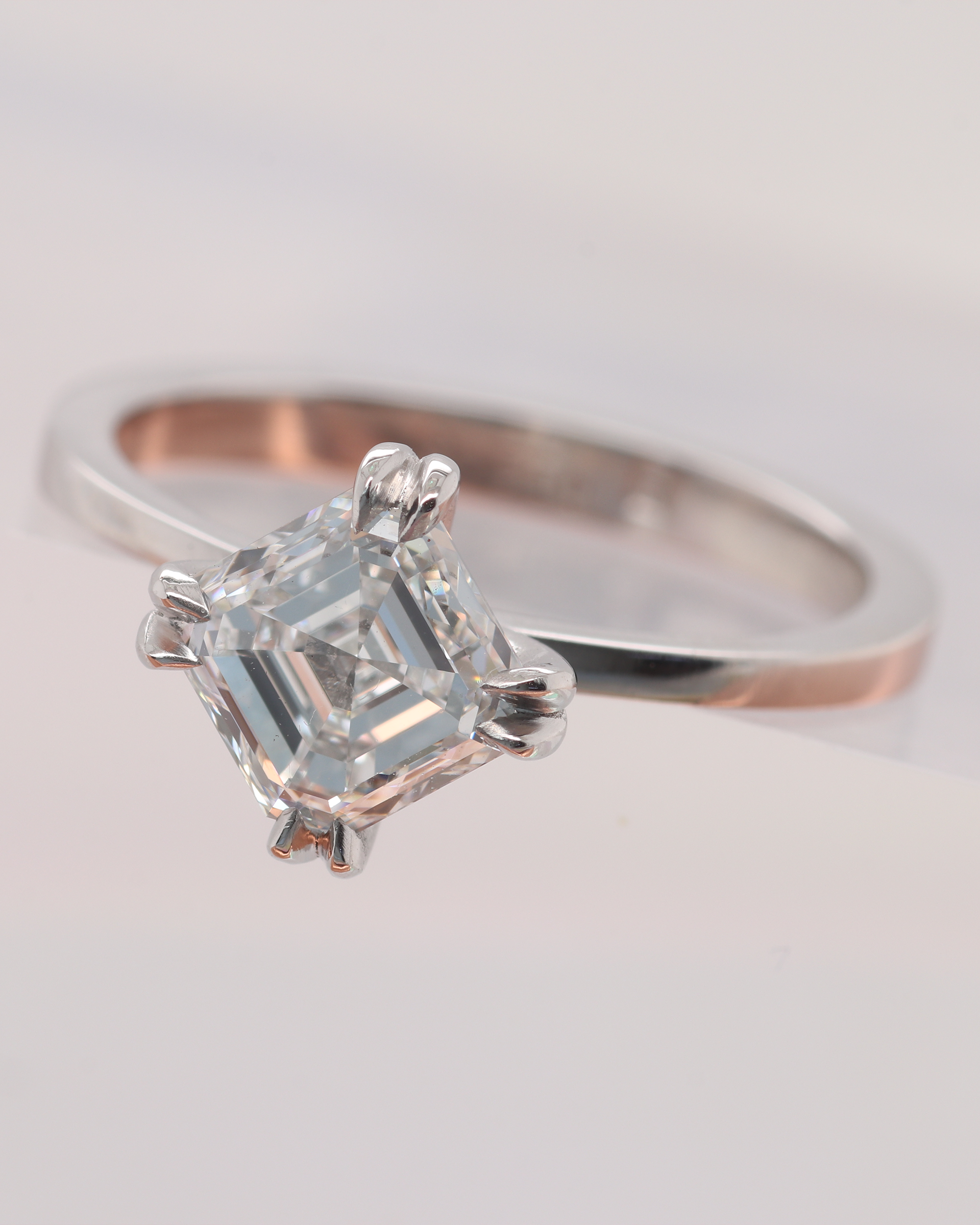 Ash / Asscher Cut Diamond Ring By fitzgerald jewelry