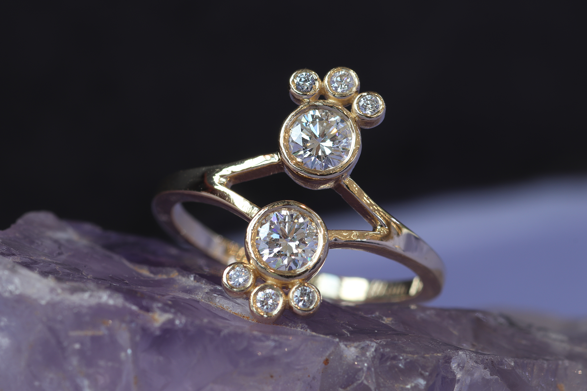 Diamond Mirror / Ring By Nishi in ENGAGEMENT Category