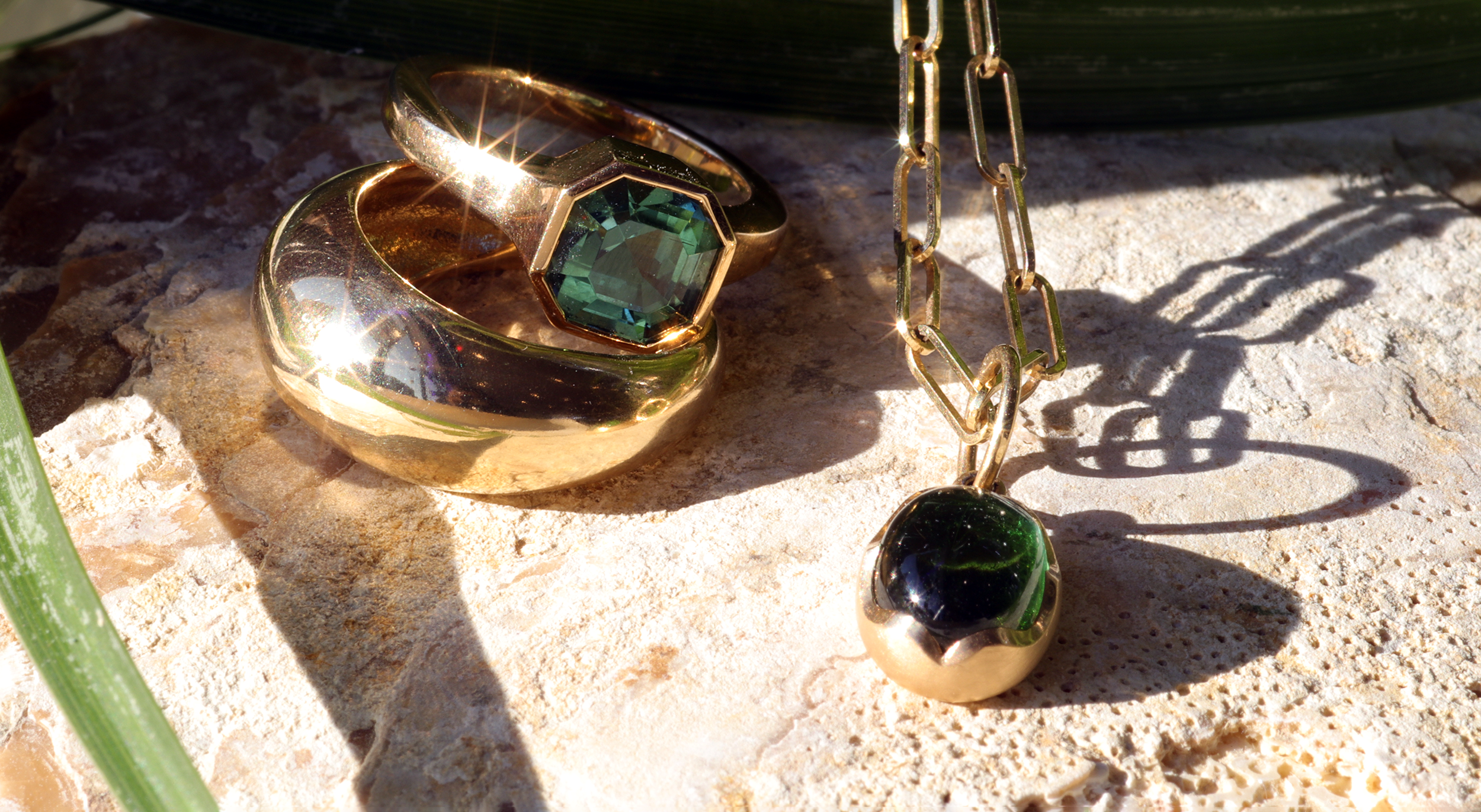 Blue and Green Tourmaline Ring By Bree Altman in ENGAGEMENT Category