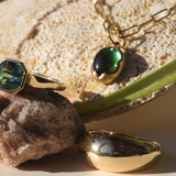 Blue and Green Tourmaline Ring By Bree Altman in ENGAGEMENT Category