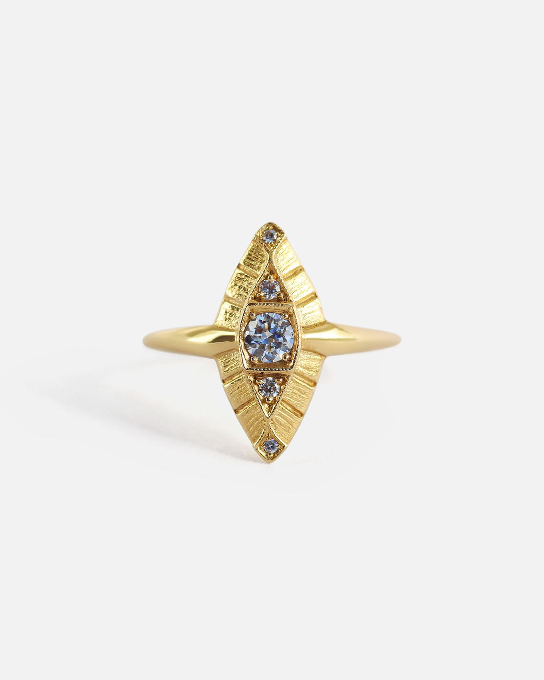 Flapper Ring / White Diamonds By Katrina La Penne