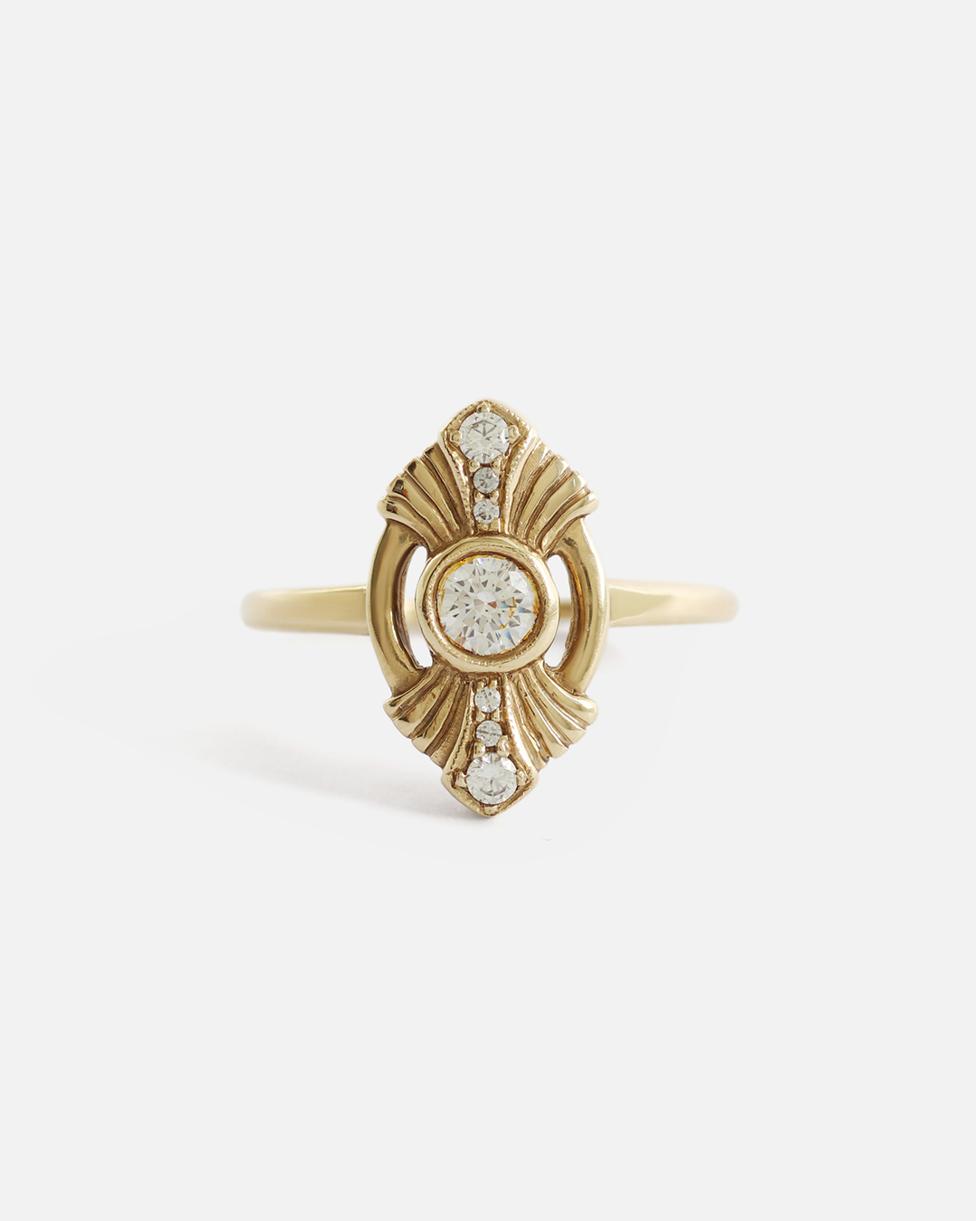 Gatsby Ring / White Diamonds By Katrina La Penne in Engagement Rings Category