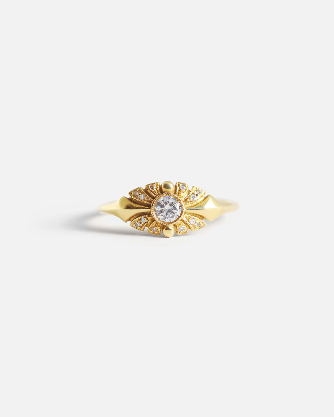 Sunrise Ring / White Diamonds By Katrina La Penne in Engagement Rings Category