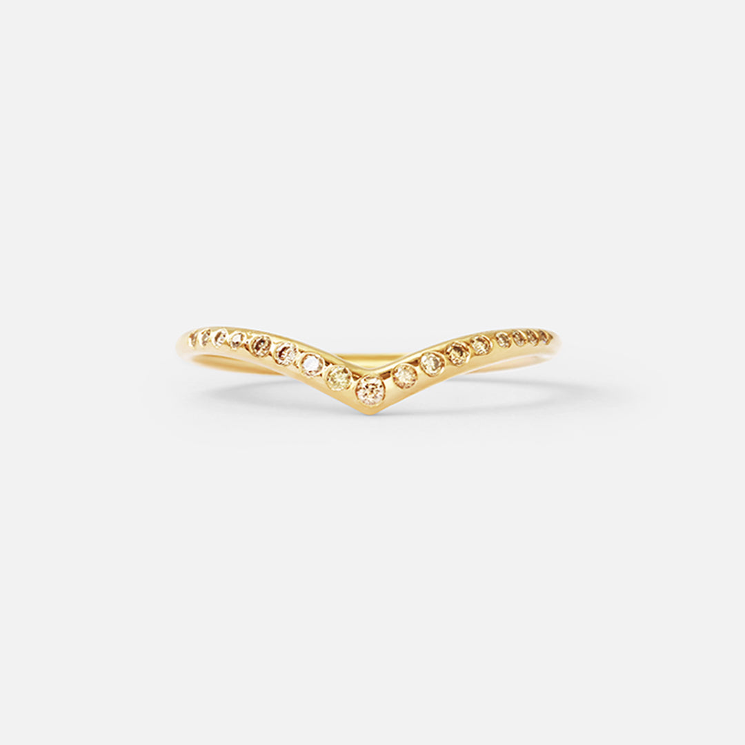 Archer Ring / Champagne Diamonds By Katrina La Penne in Wedding Bands Category