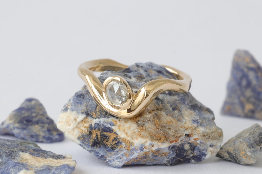 Rose Cut Root Ring By Kestrel Dillon in rings Category