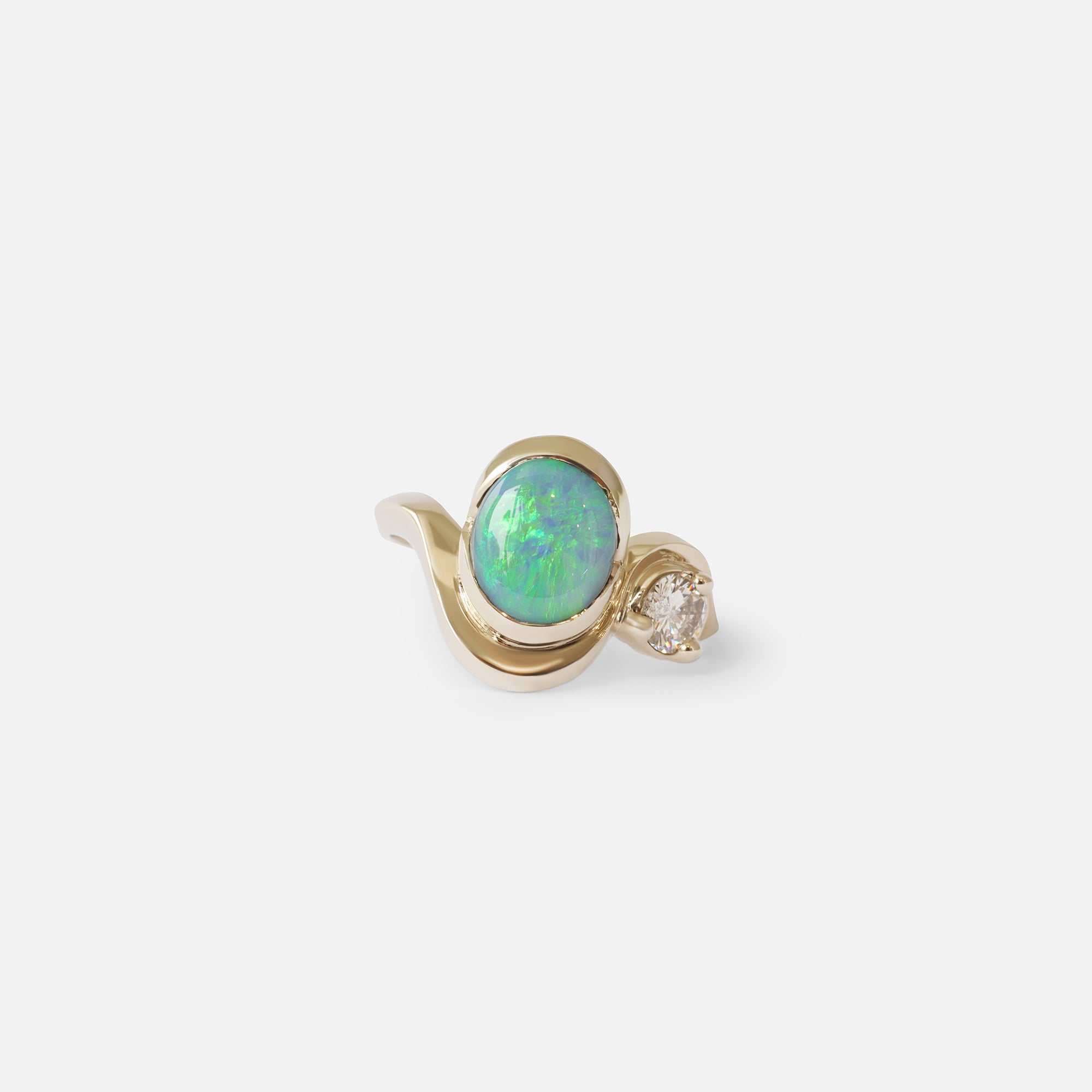 Opal Curve Ring By Kestrel Dillon in rings Category