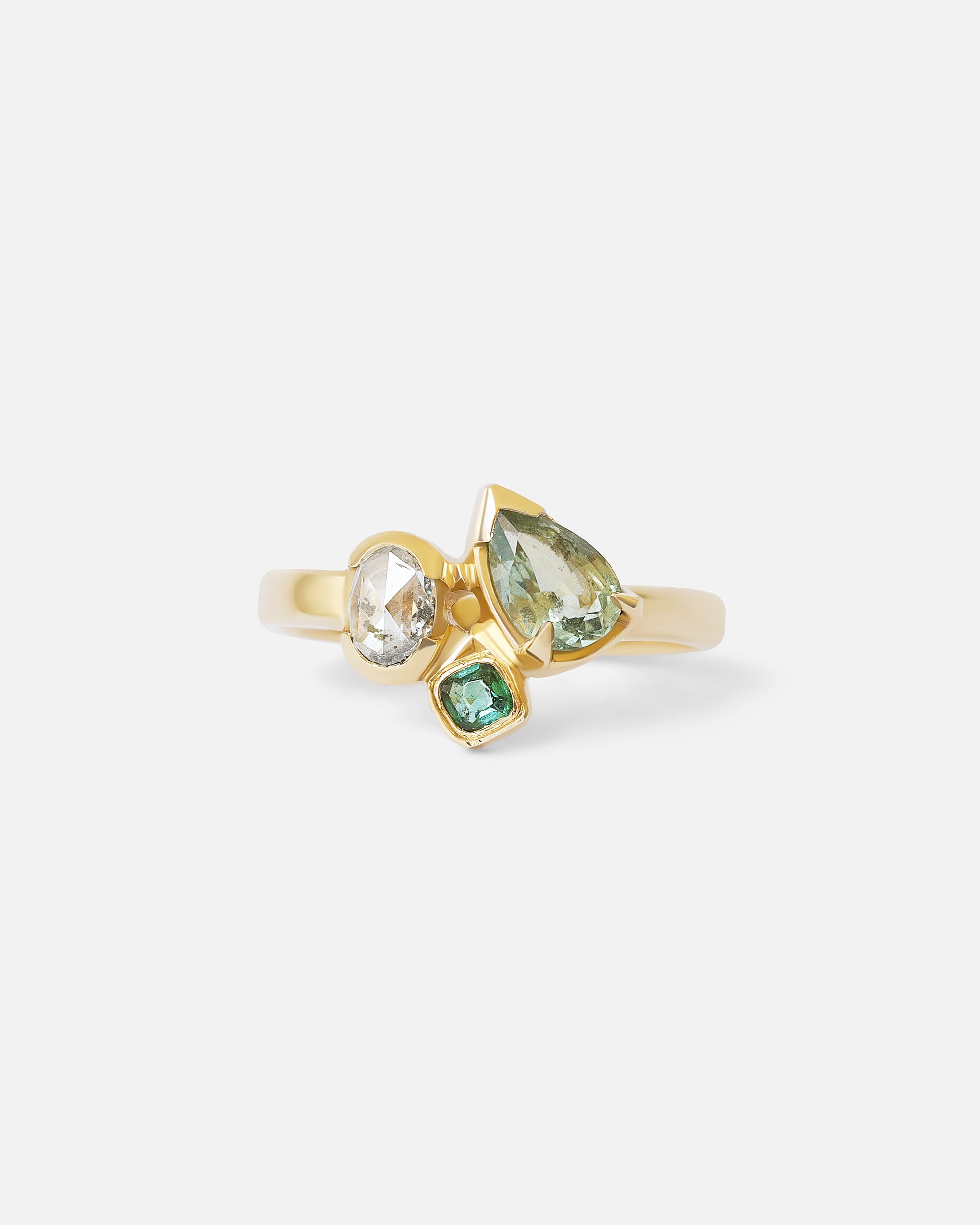 Paraiba and Diamond Droplet / Ring By Kestrel Dillon