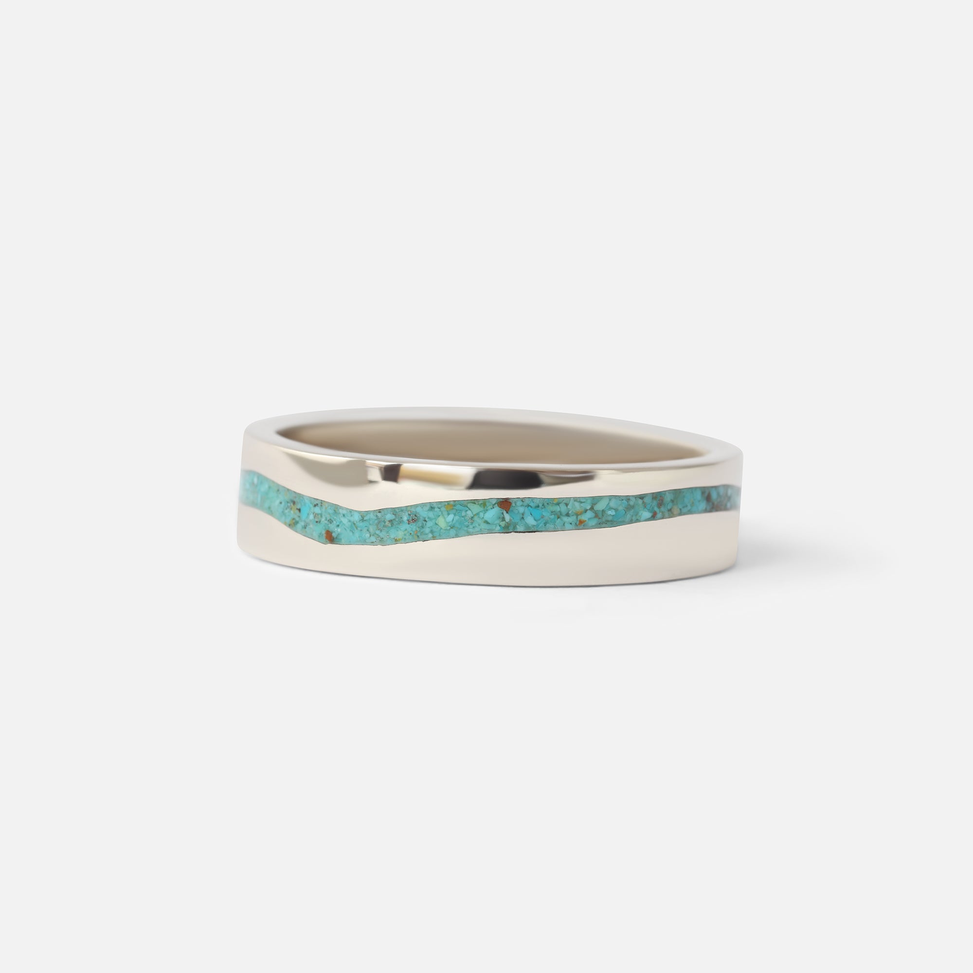 River Inlay Band By Kestrel Dillon in Wedding Bands Category
