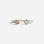 Knight / Salt + Pepper Diamond Ring By fitzgerald jewelry
