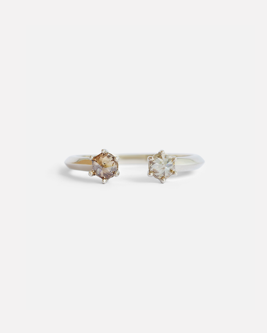Knight / Salt + Pepper Diamond Ring By fitzgerald jewelry in ENGAGEMENT Category