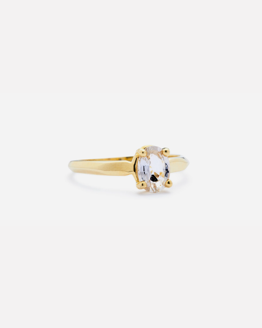 Leigh / White Sapphire Ring By Casual Seance in ENGAGEMENT Category