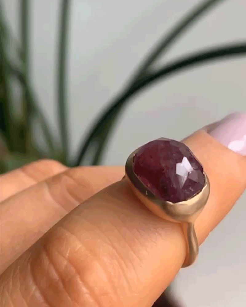 Lollipop 4 / Rose Cut Ruby By Hiroyo in ENGAGEMENT Category