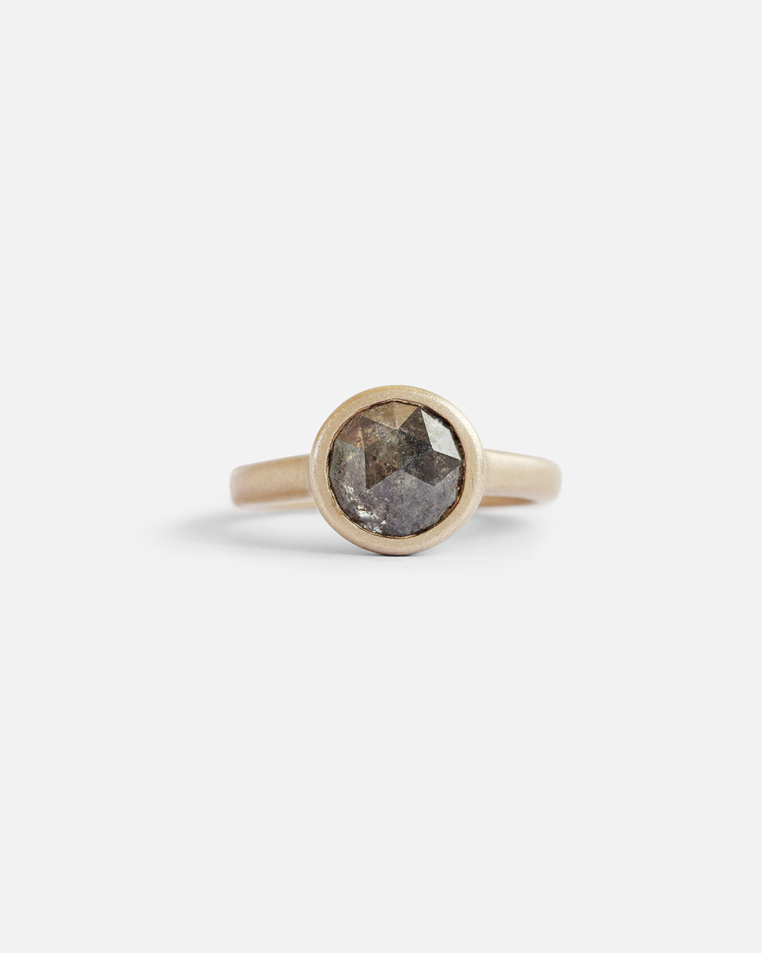Lollipop 2 / Rose Cut Salt & Pepper Diamond By Hiroyo in ENGAGEMENT Category