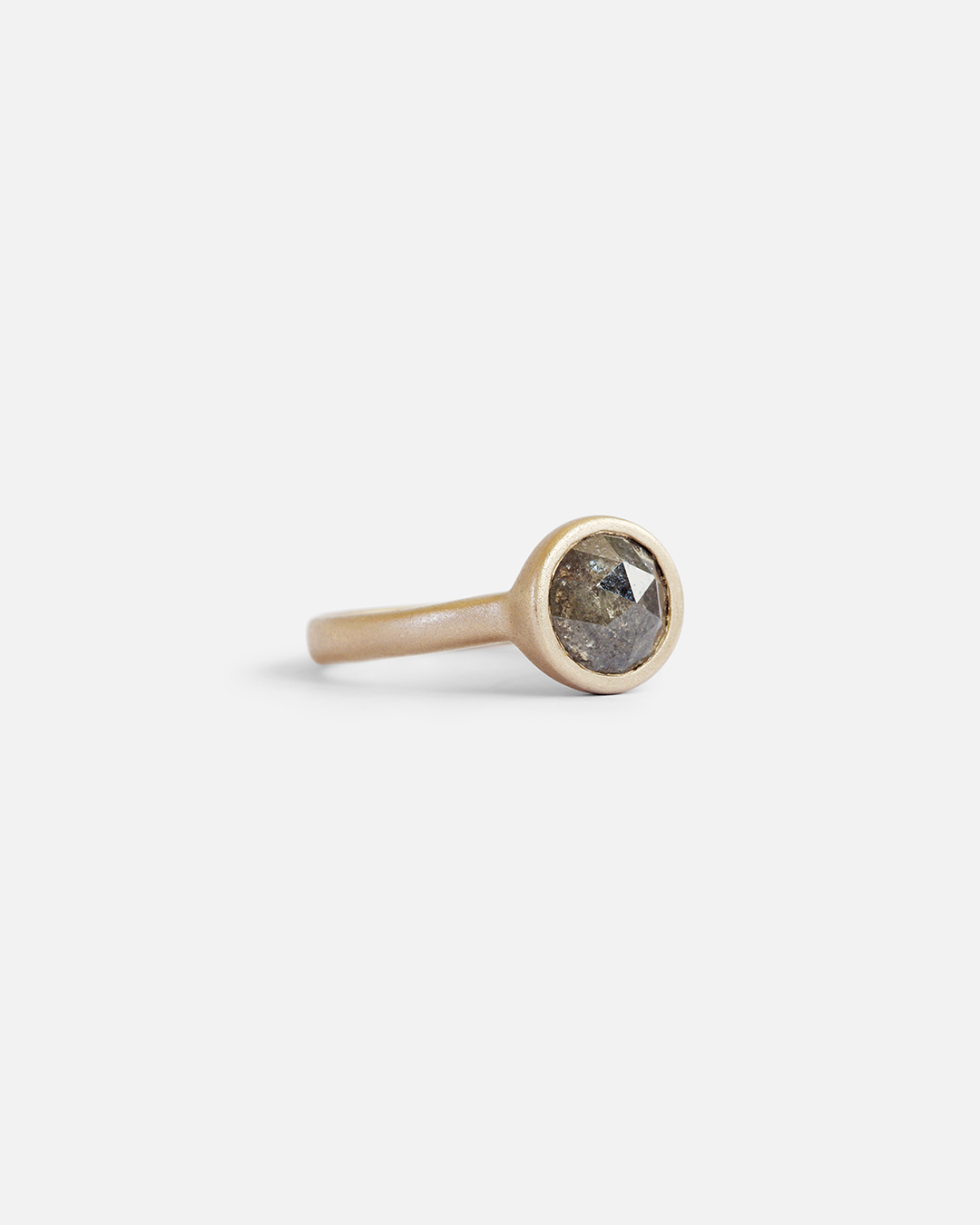 Lollipop 2 / Rose Cut Salt & Pepper Diamond By Hiroyo in ENGAGEMENT Category