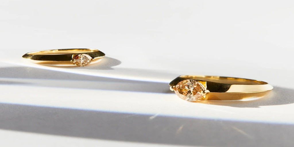 Lucie / Marquise Diamond Ring By Casual Seance in ENGAGEMENT Category