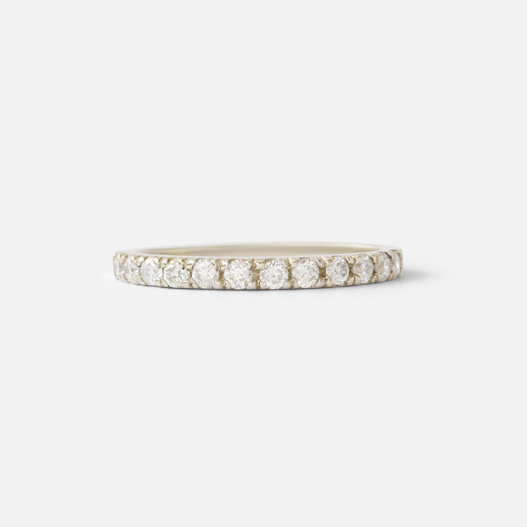 Orbit Band / Medium Pave 12 White Diamonds By Hiroyo in WEDDING Category