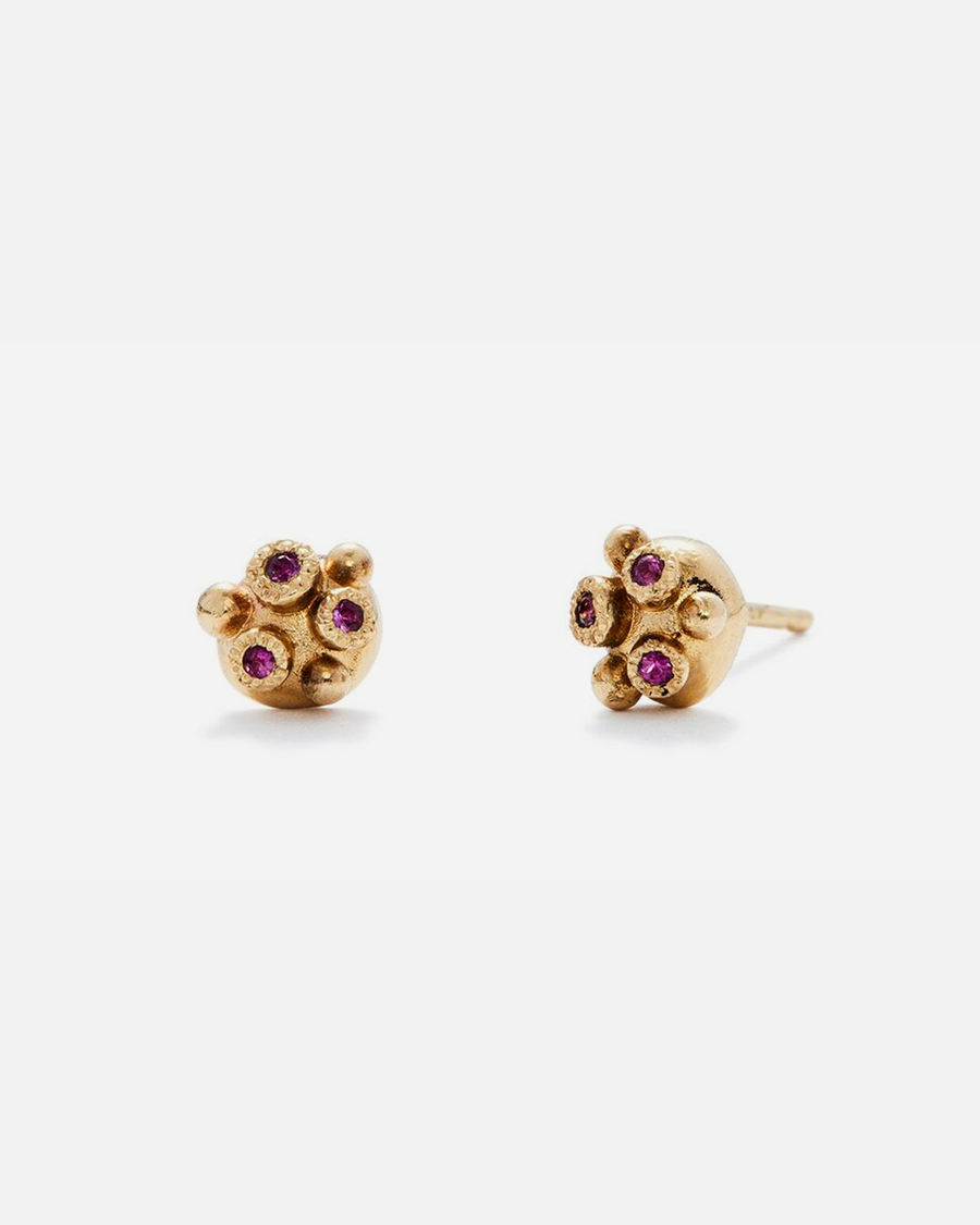 Melee 34A / Ruby Studs By Hiroyo in Earrings Category