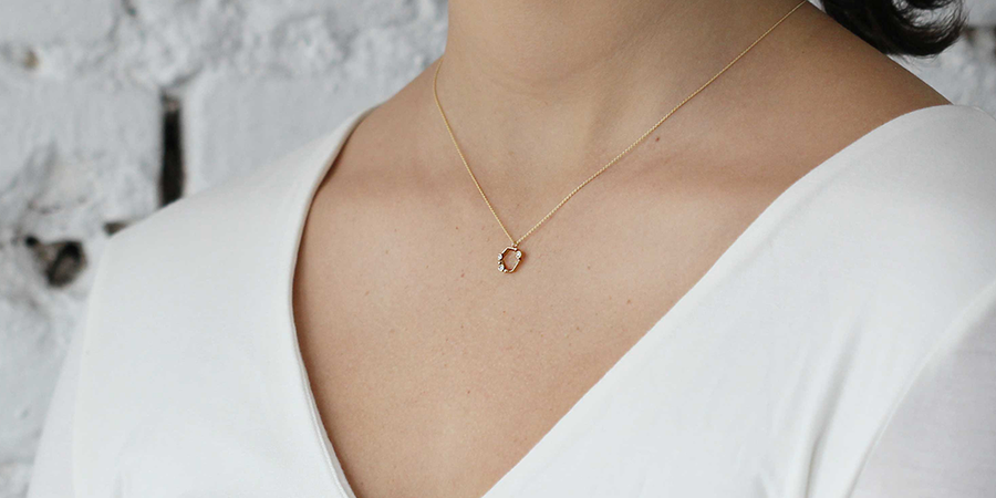 Melee 59 / Hexagon Yellow Gold By Hiroyo in pendants Category