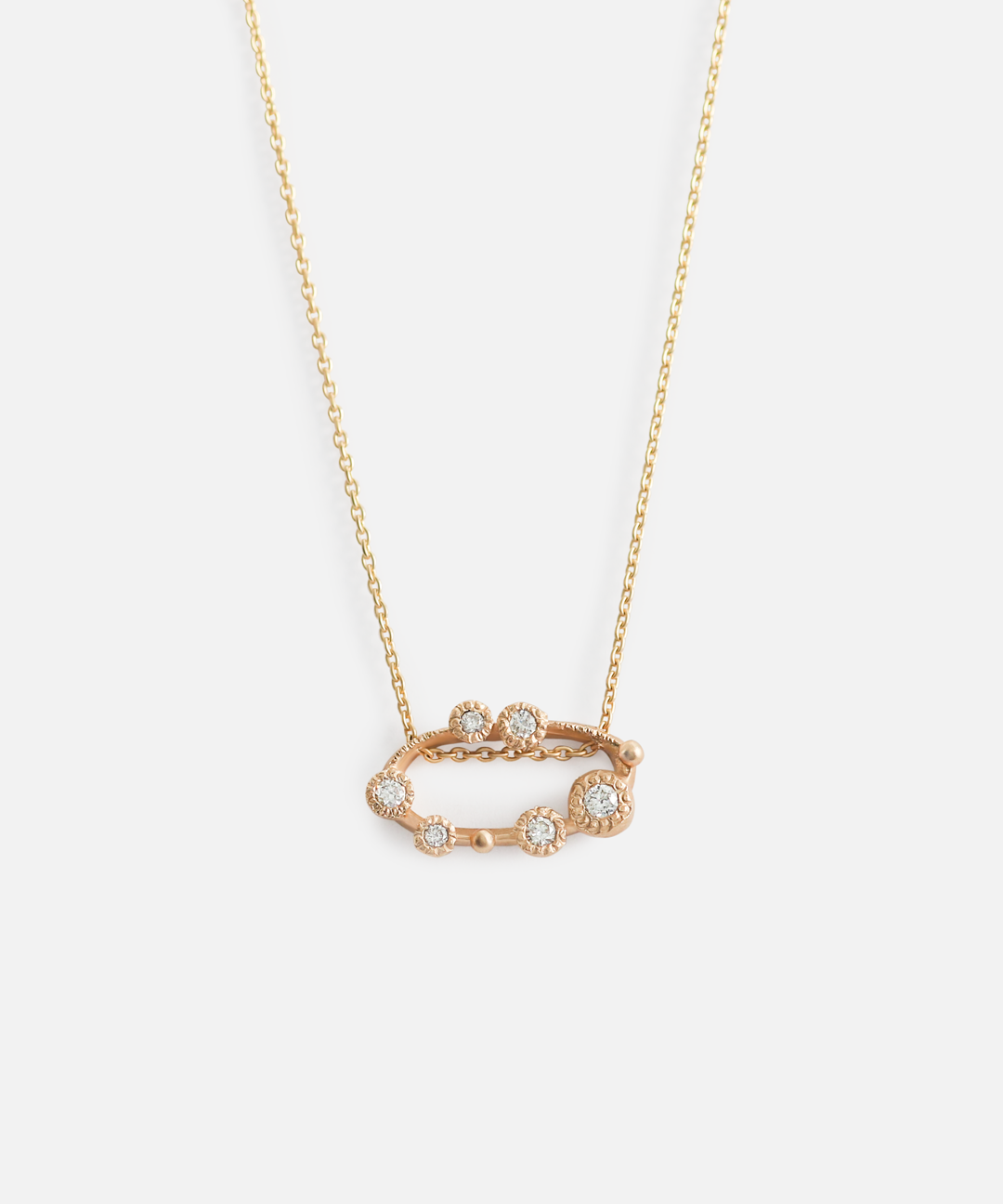 Melee 66 / White Diamond Pendant By Hiroyo
