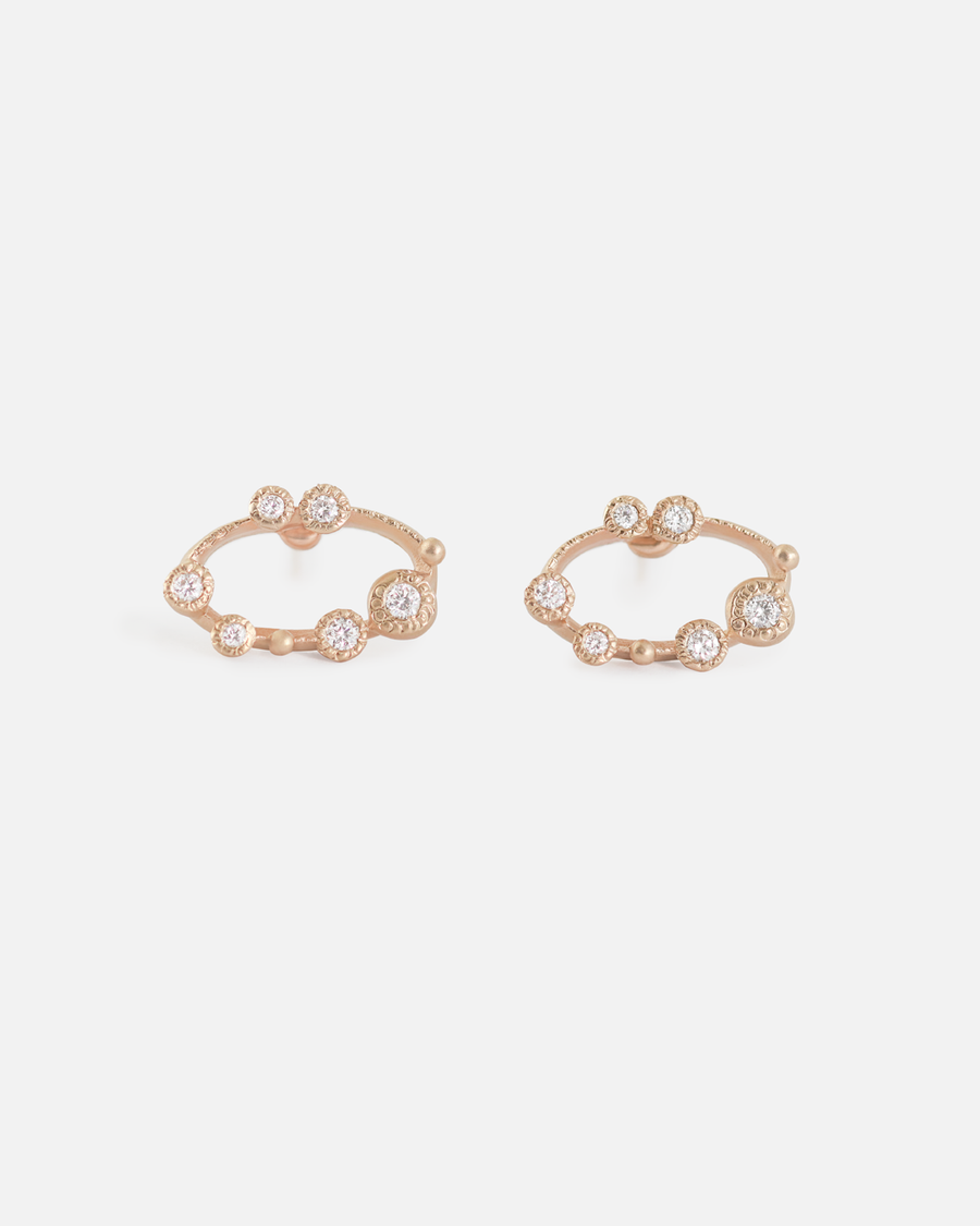 Melee 66 Studs / White Diamonds By Hiroyo in Earrings Category