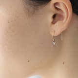 Melee Ball Loop / Light Blue Sapphire By Hiroyo in earrings Category