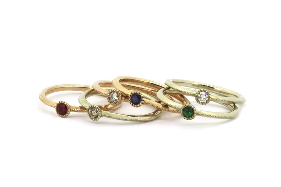 Melee Ball / White Diamond Ring By Hiroyo in rings Category