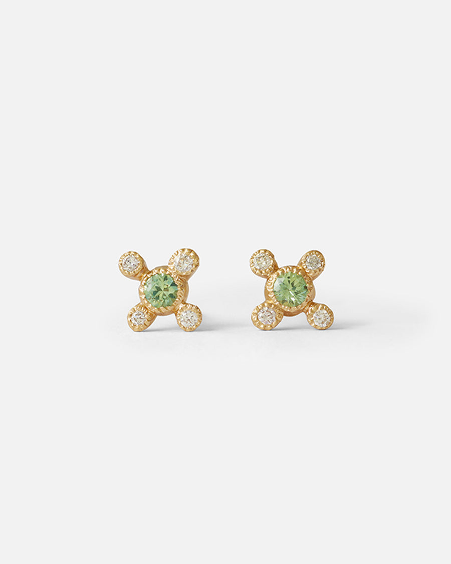 Melee 26 Studs / Sapphires By Hiroyo in earrings Category