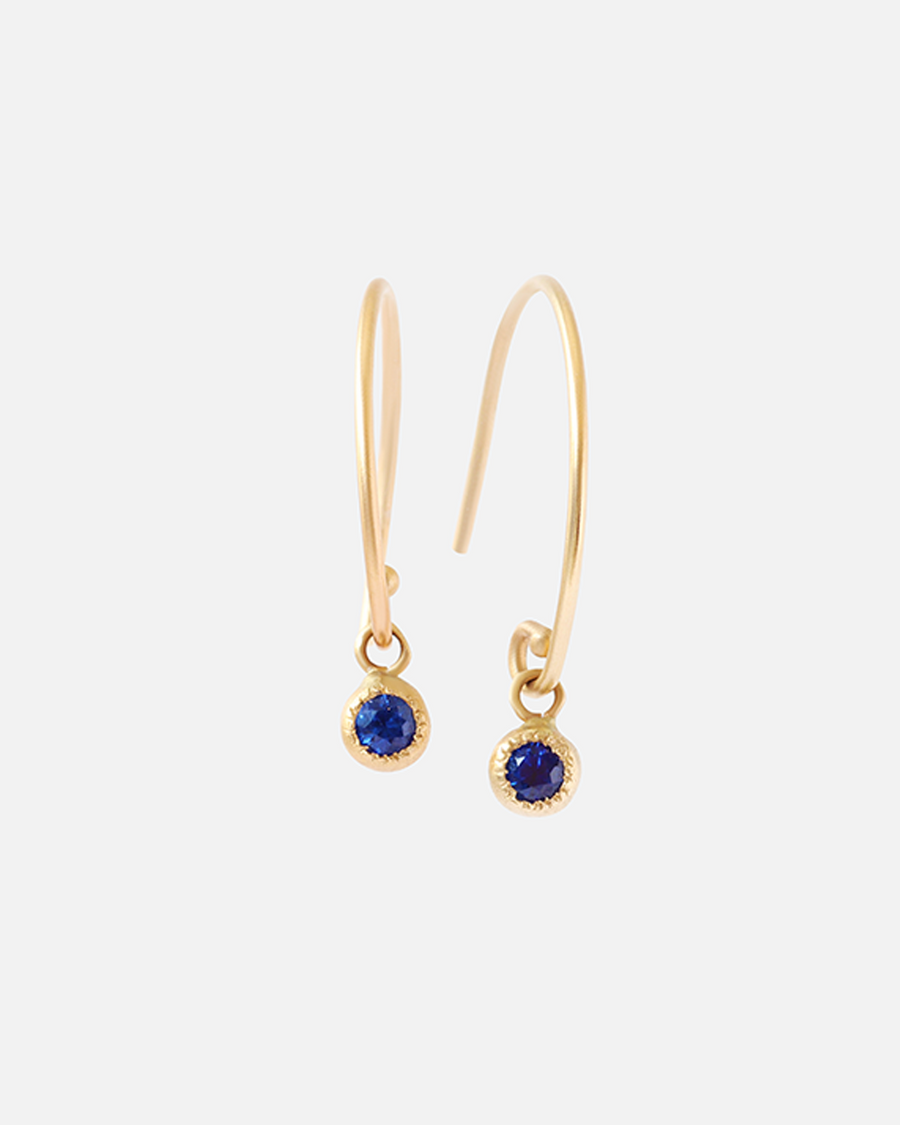 Melee Ball Loop / Sapphire Earrings By Hiroyo in earrings Category