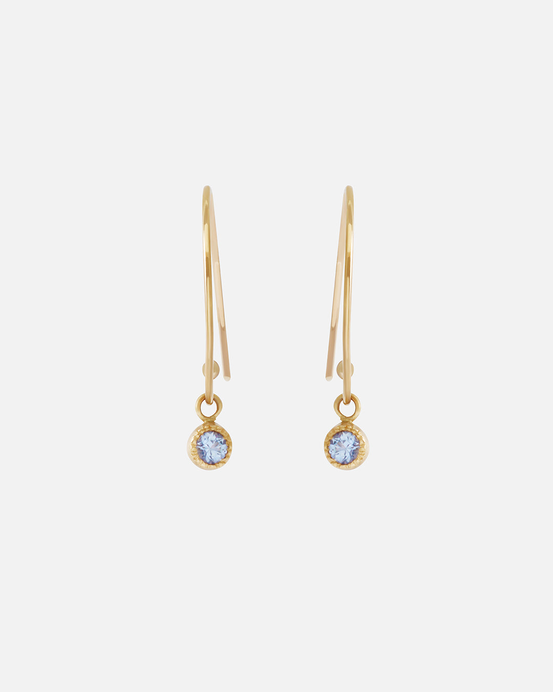 Melee Ball Loop / Light Blue Sapphire By Hiroyo in earrings Category