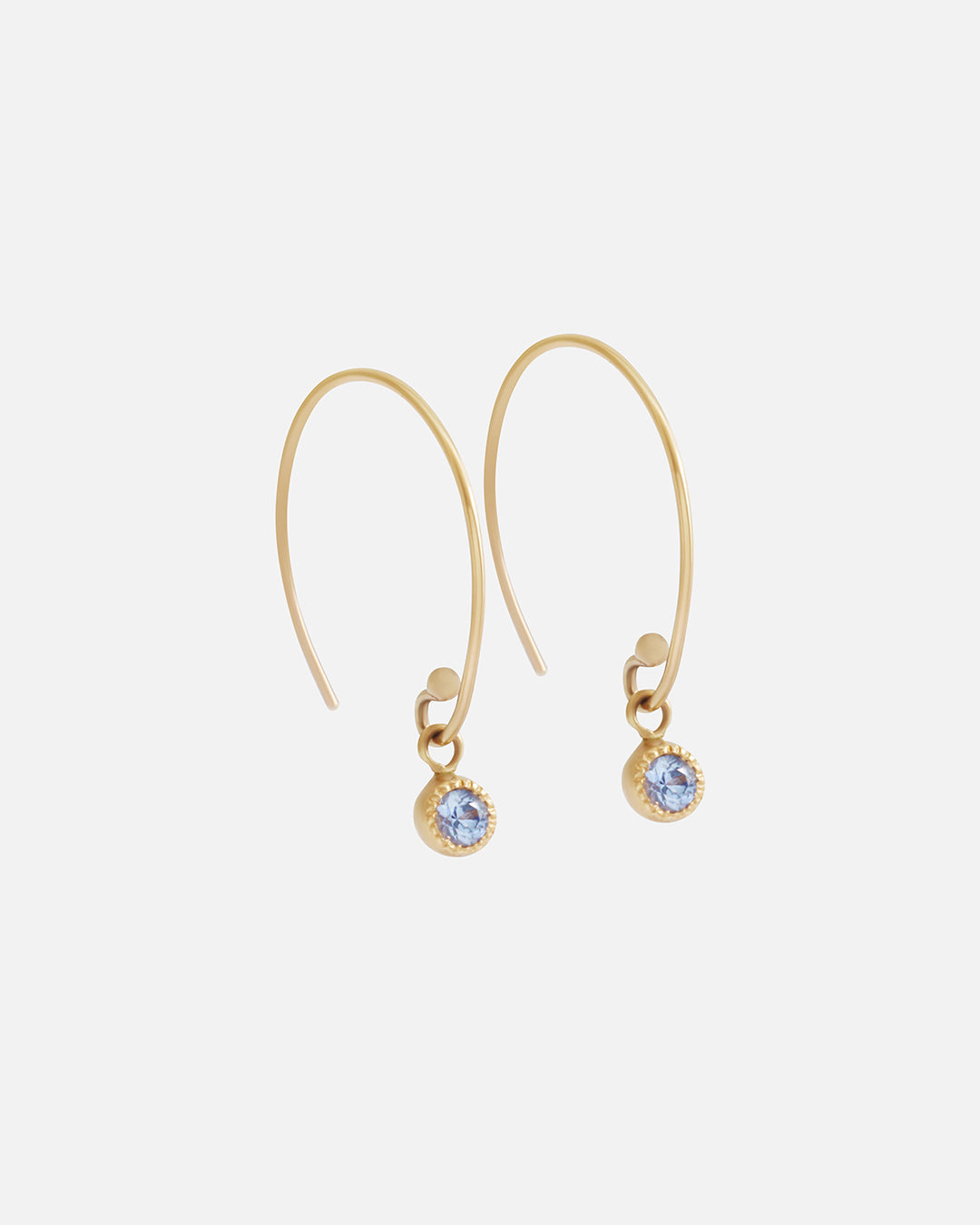 Melee Ball Loop / Light Blue Sapphire By Hiroyo in earrings Category