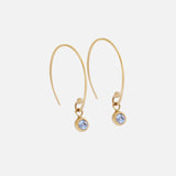 Melee Ball Loop / Light Blue Sapphire By Hiroyo in earrings Category