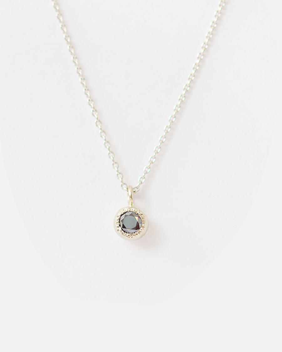 Melee Ball / Black Diamond Pendant Made To Order 16" By Hiroyo in pendants Category