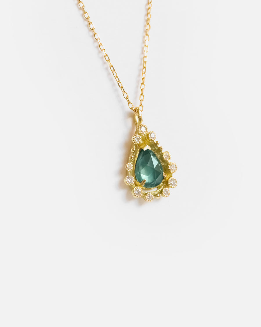 Melee Halo E14 / Bi-Color Sapphire Pendant By Hiroyo in pendants Category