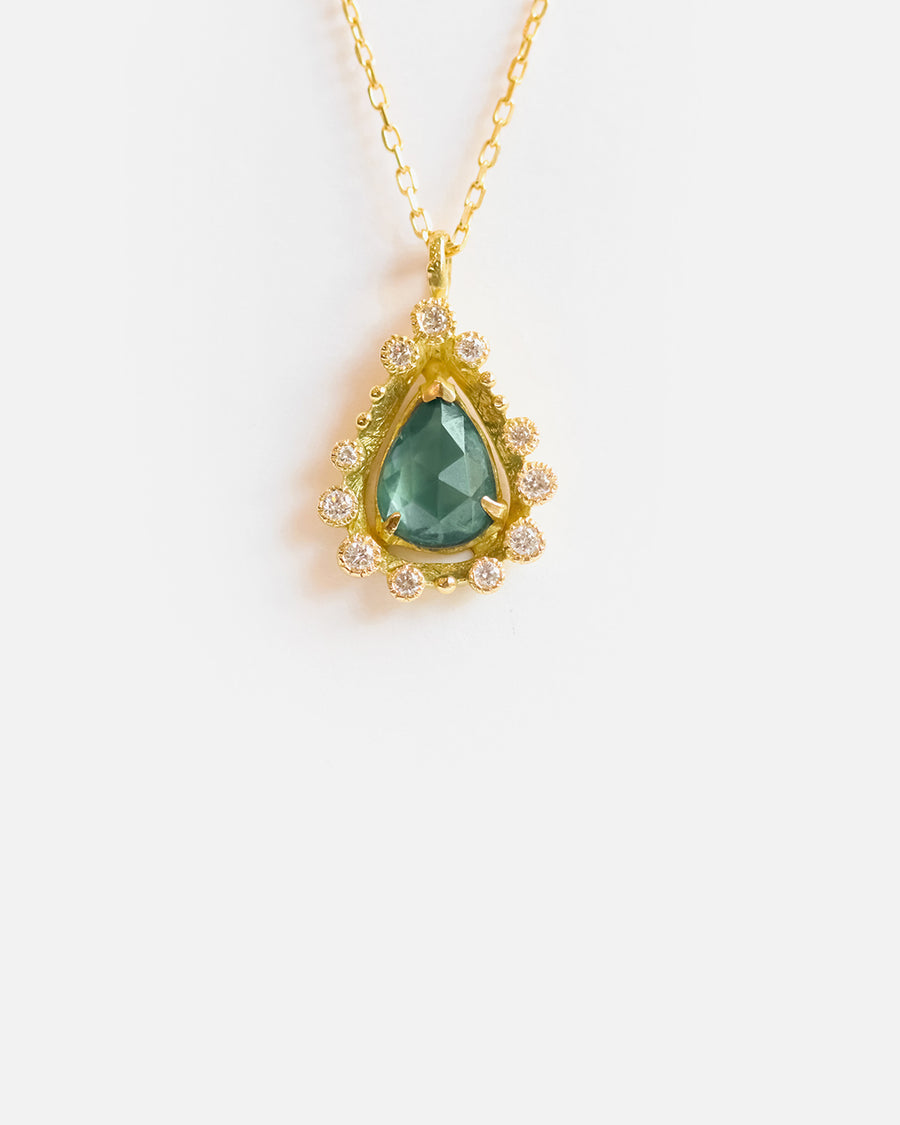 Melee Halo E14 / Bi-Color Sapphire Pendant By Hiroyo in pendants Category