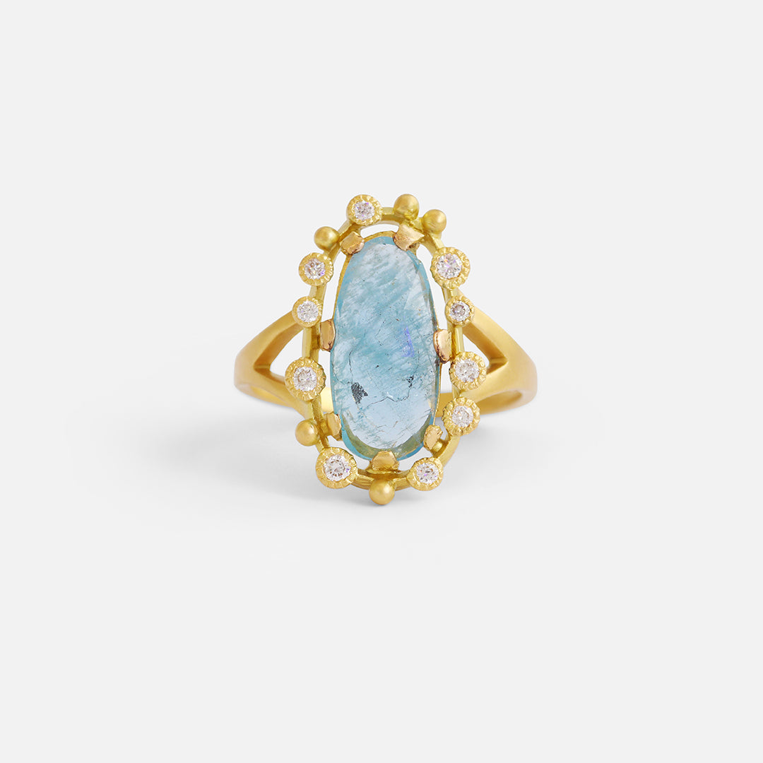 Melee Halo / Aquamarine Ring By Hiroyo