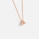 Melee 10 / Double White Diamonds Pendant By Hiroyo in pendants Category