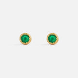 Melee Ball / Emerald Studs By Hiroyo