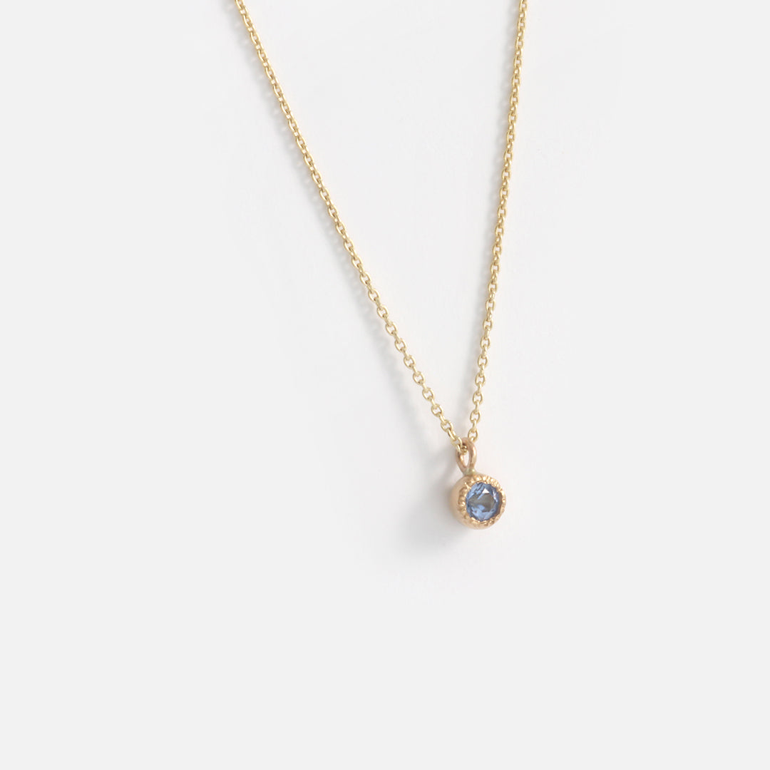 Melee Ball / Light Blue Sapphire Pendant By Hiroyo in pendants Category