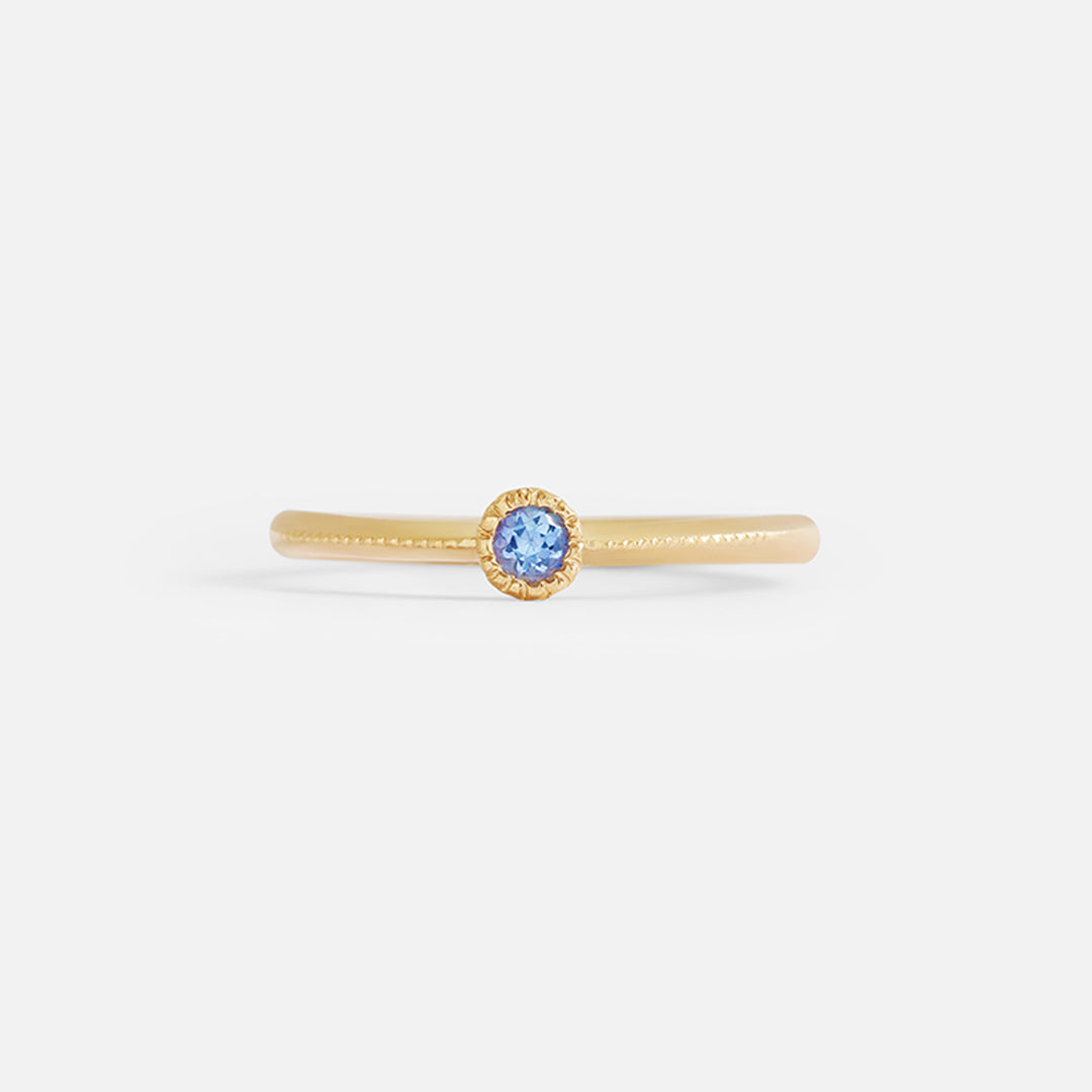 Melee Ball / Light Blue Sapphire Ring By Hiroyo