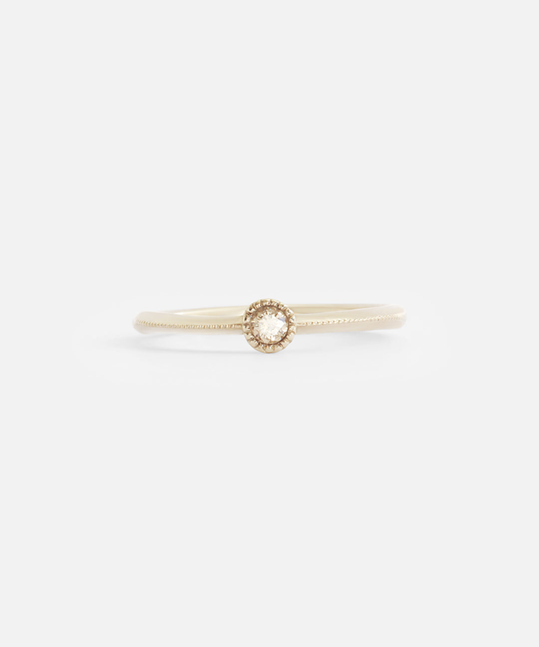Melee Ball / White Diamond Ring By Hiroyo