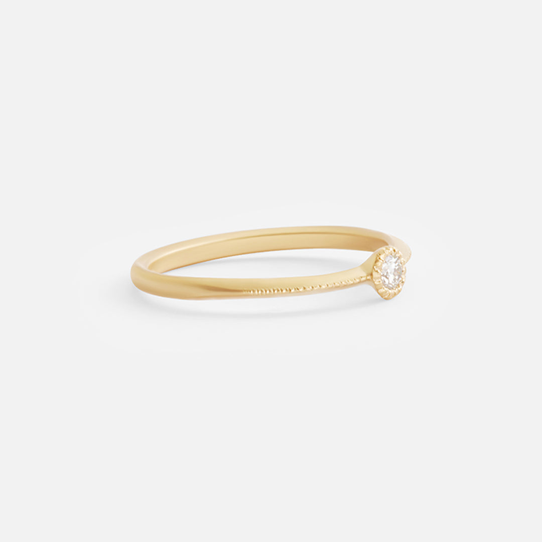 Melee Ball / White Diamond Ring By Hiroyo in rings Category