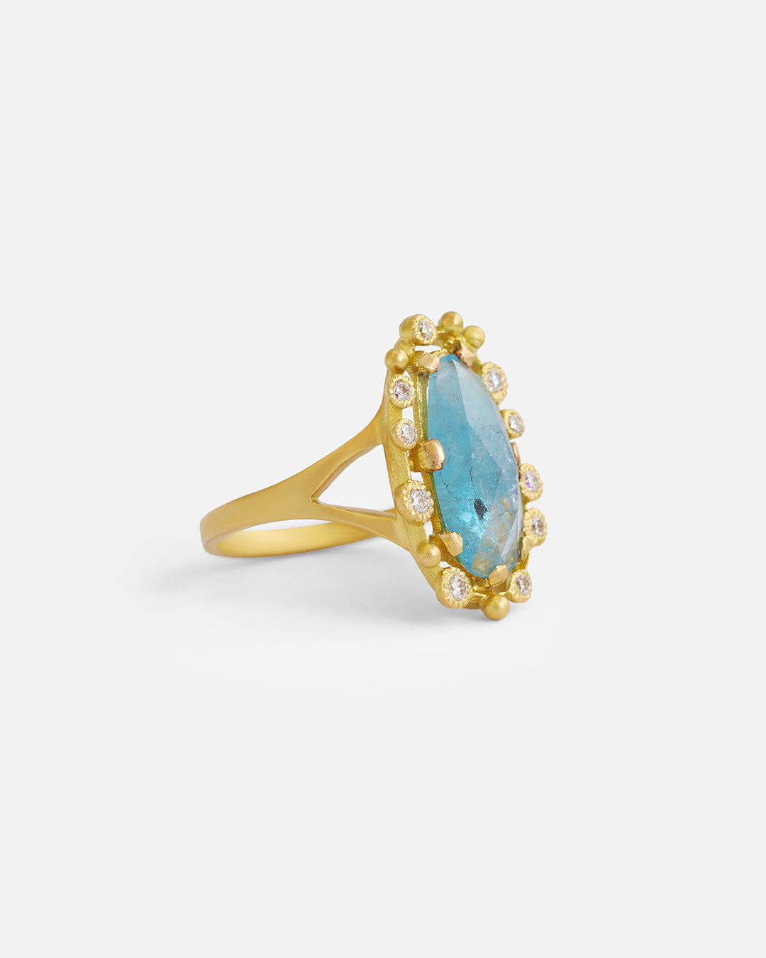 Melee Halo / Aquamarine Ring By Hiroyo in rings Category