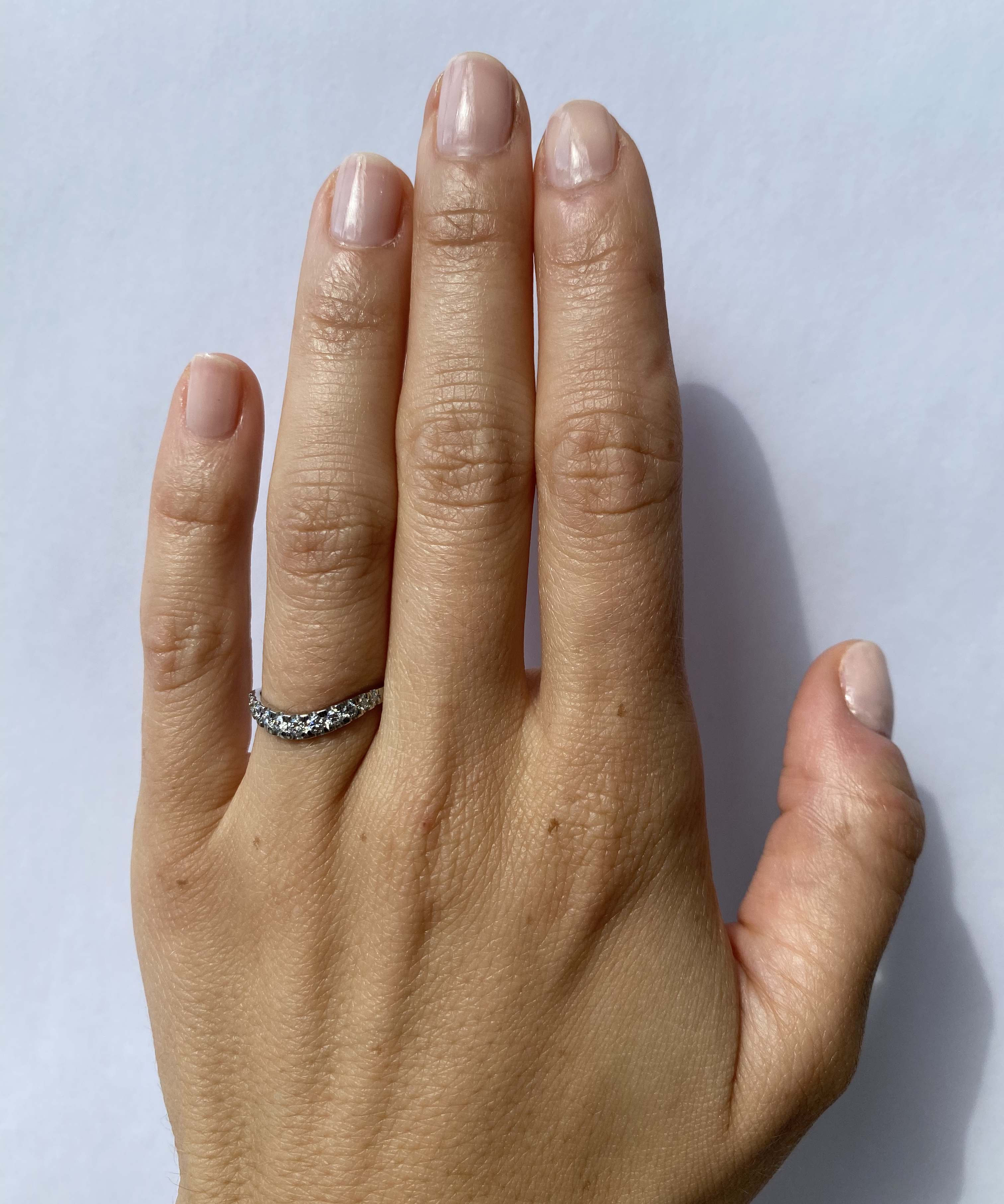 Curved Band / White Diamonds By fitzgerald jewelry