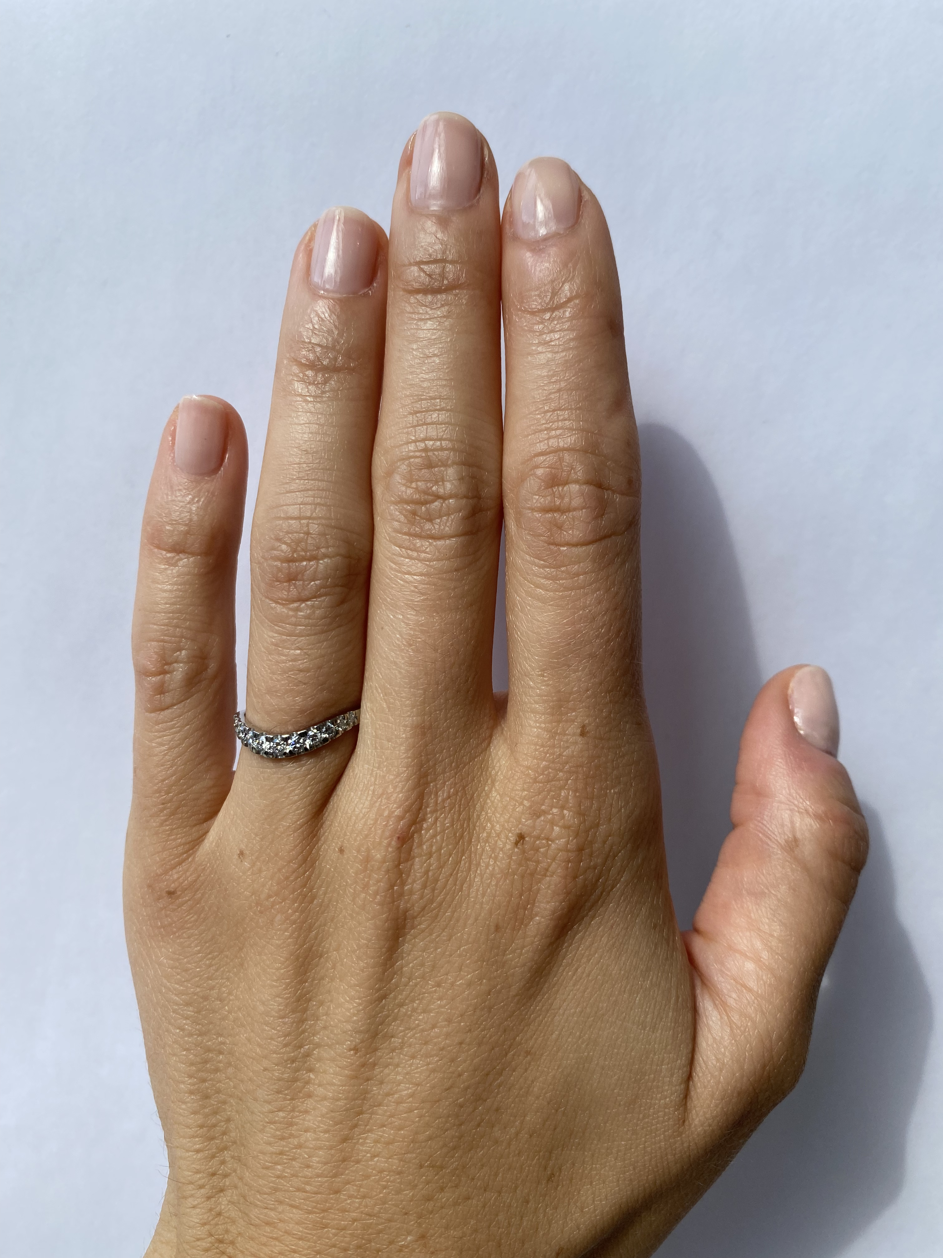 Curved Band / White Diamonds By fitzgerald jewelry
