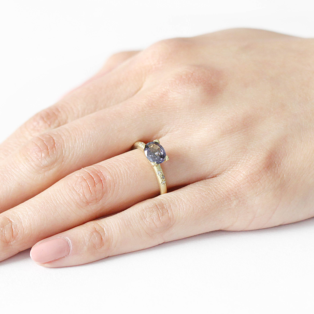 PM 6 Star / Purple Spinel By fitzgerald jewelry in Engagement Rings Category