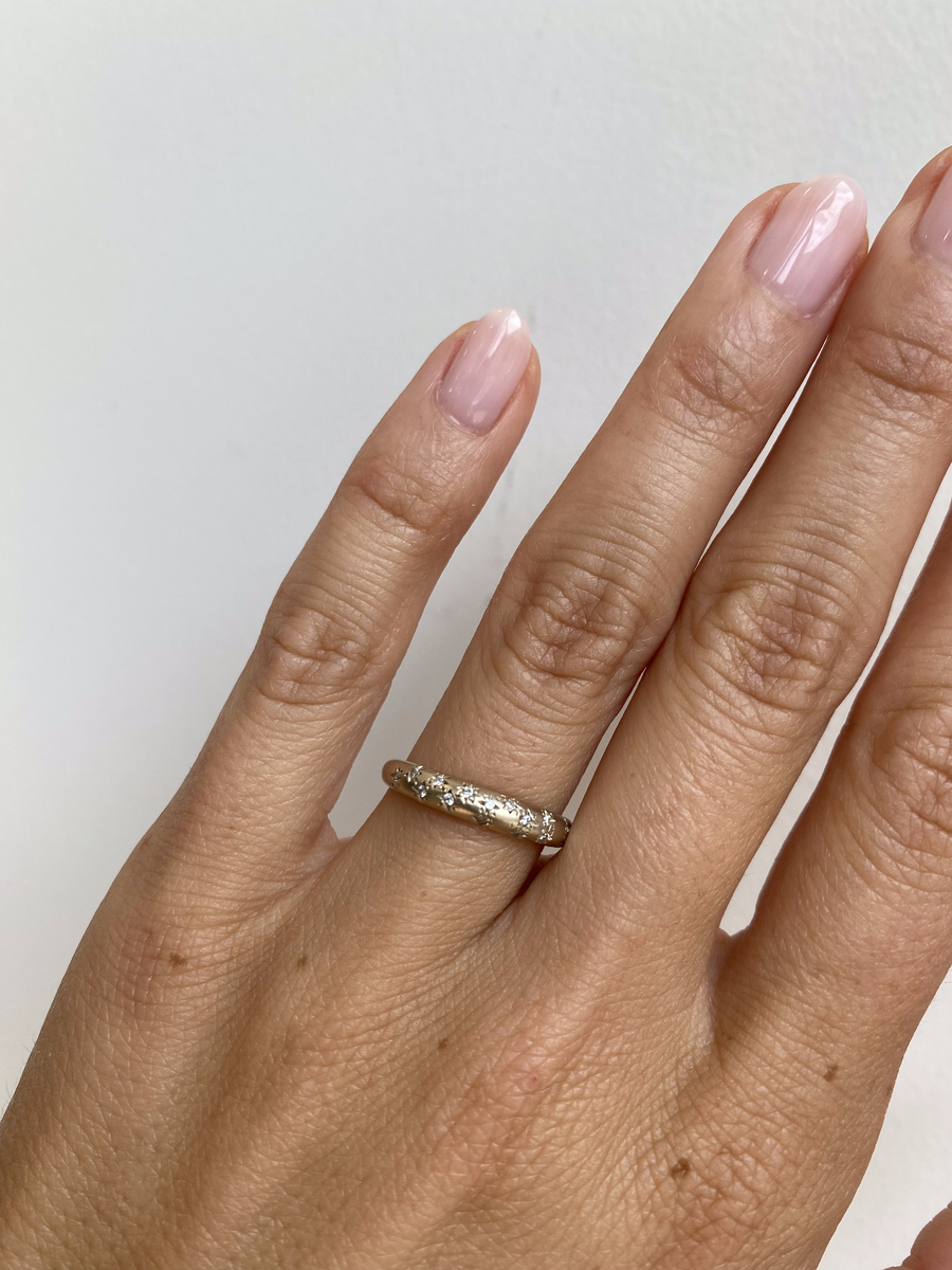 Moon Band / Star Set Diamonds By Hiroyo in WEDDING Category