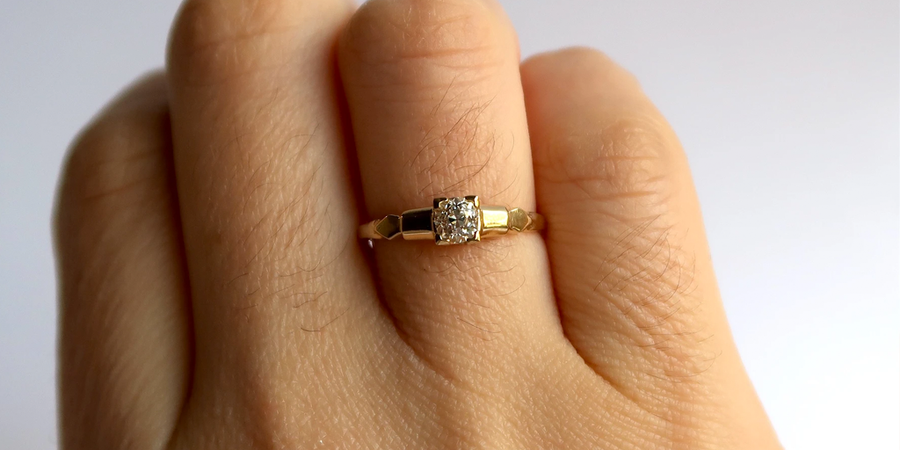 Frame Ring / Old Mine Diamond By Nishi in ENGAGEMENT Category