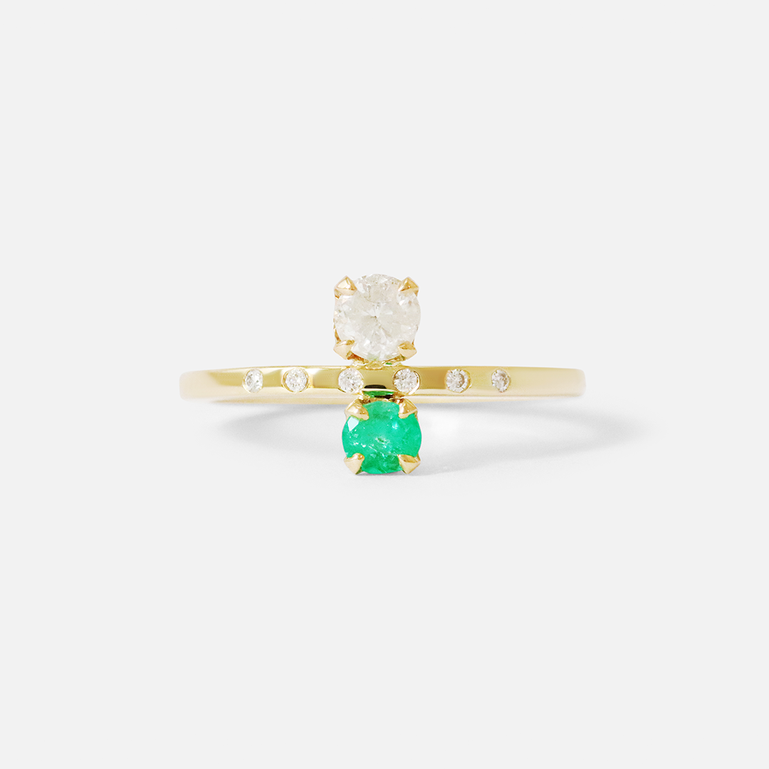 Alaia / Emerald + Diamonds By Nishi in Engagement Rings Category