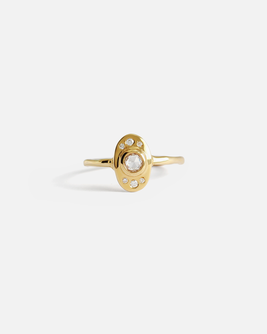 Branch Ring / Rose Cut Diamond Oval By Nishi